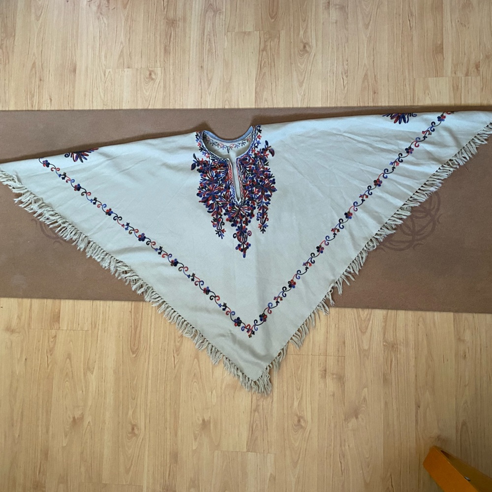 Embroidered Poncho